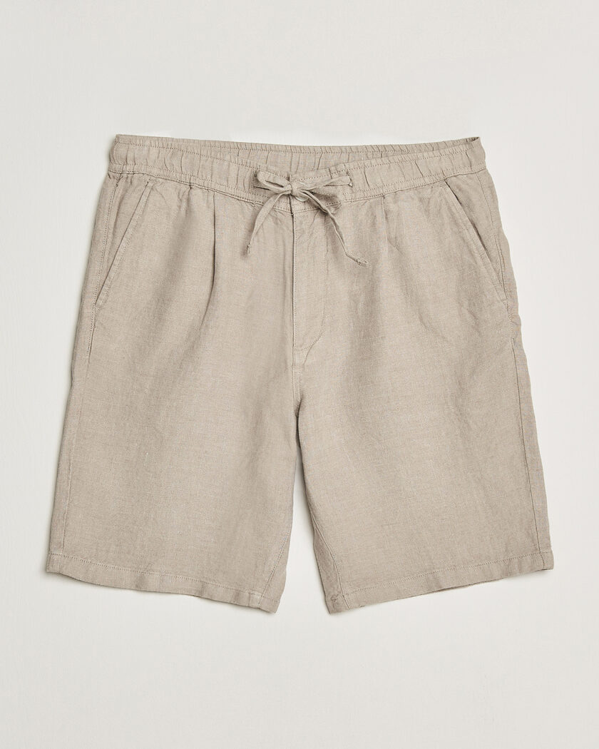 Auralee Finx Linen Easy Shorts Ecru at CareOfCarl.com