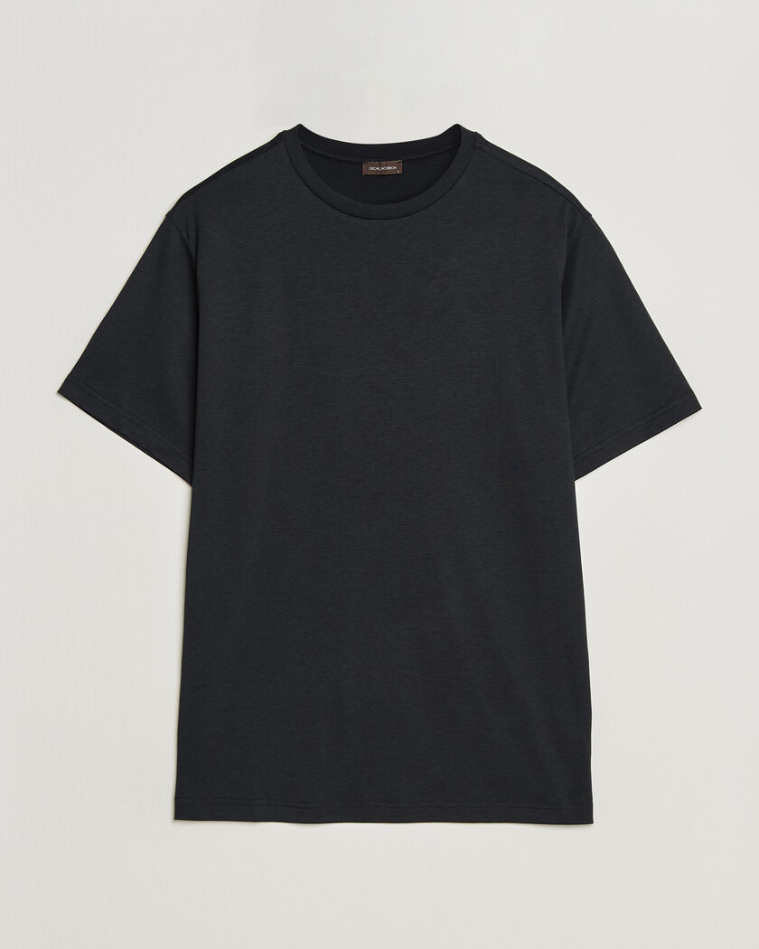 Oscar Jacobson Kim Lyocel/Cotton T-Shirt Black – Black