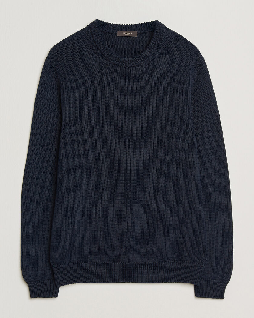 Stone Island Soft Organic Cotton Crew Neck Navy Blue at CareOfCarl.com