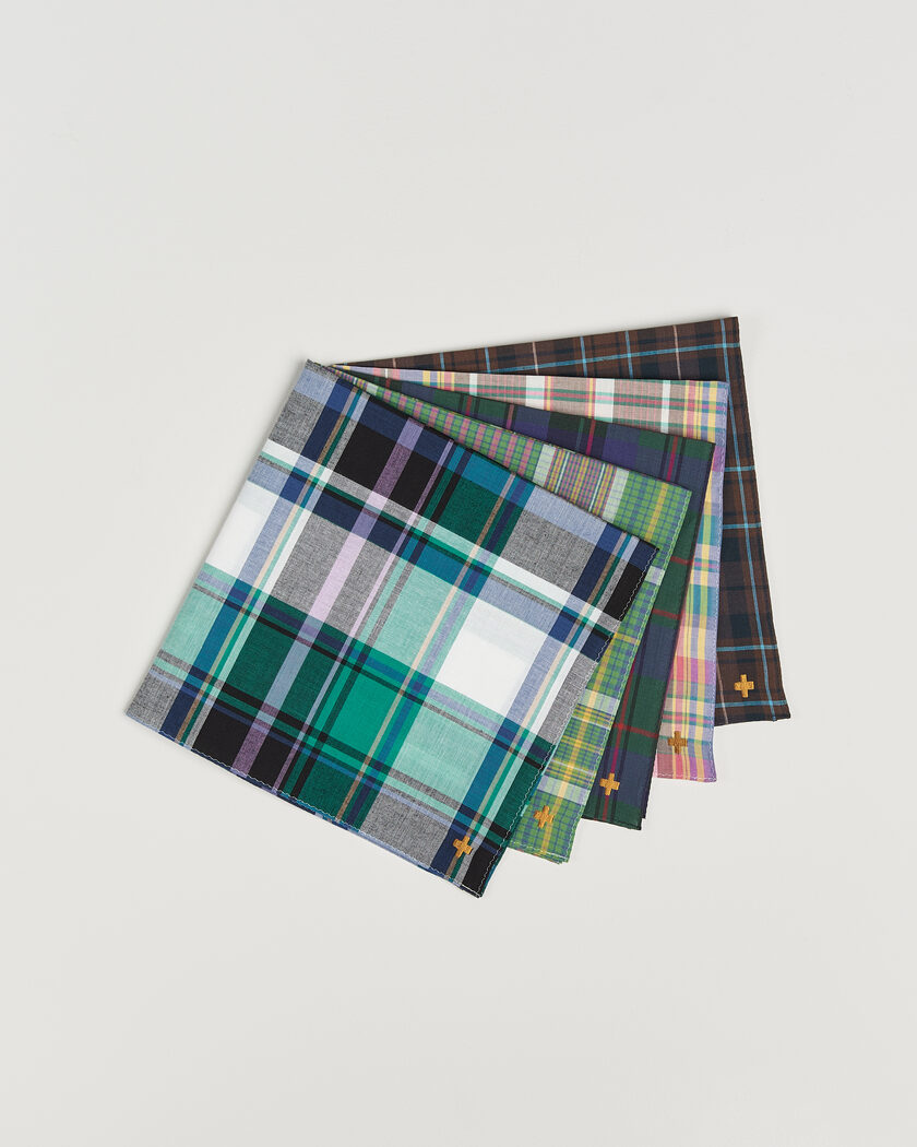 BEAMS PLUS 5-Pack Madras Handkerchief Multicolour – Multi-colour