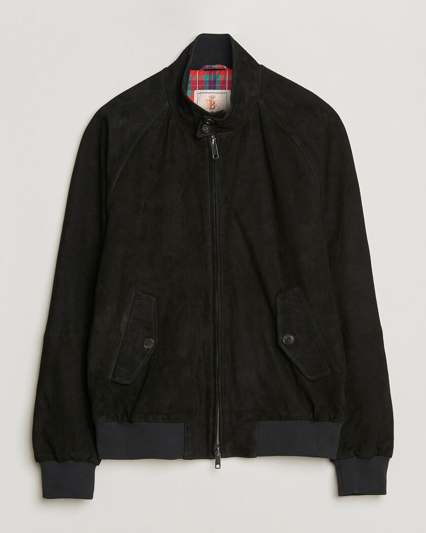 Baracuta G9 Suede Jacket Black – Black