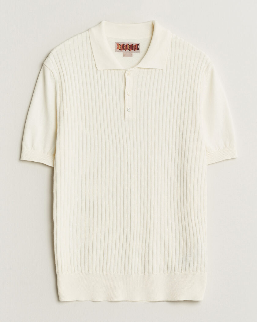 Baracuta Pattern Stich Polo Off White – White