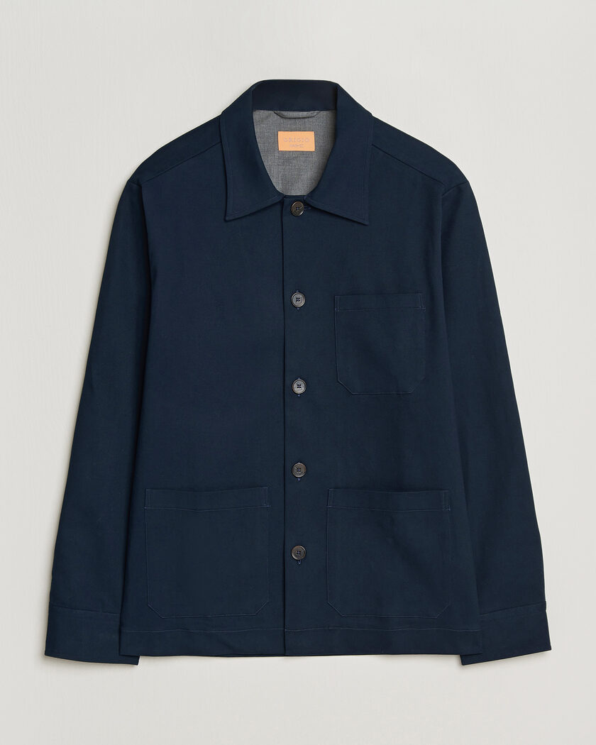 Grigio Cotton Chore Jacket Navy – Blue