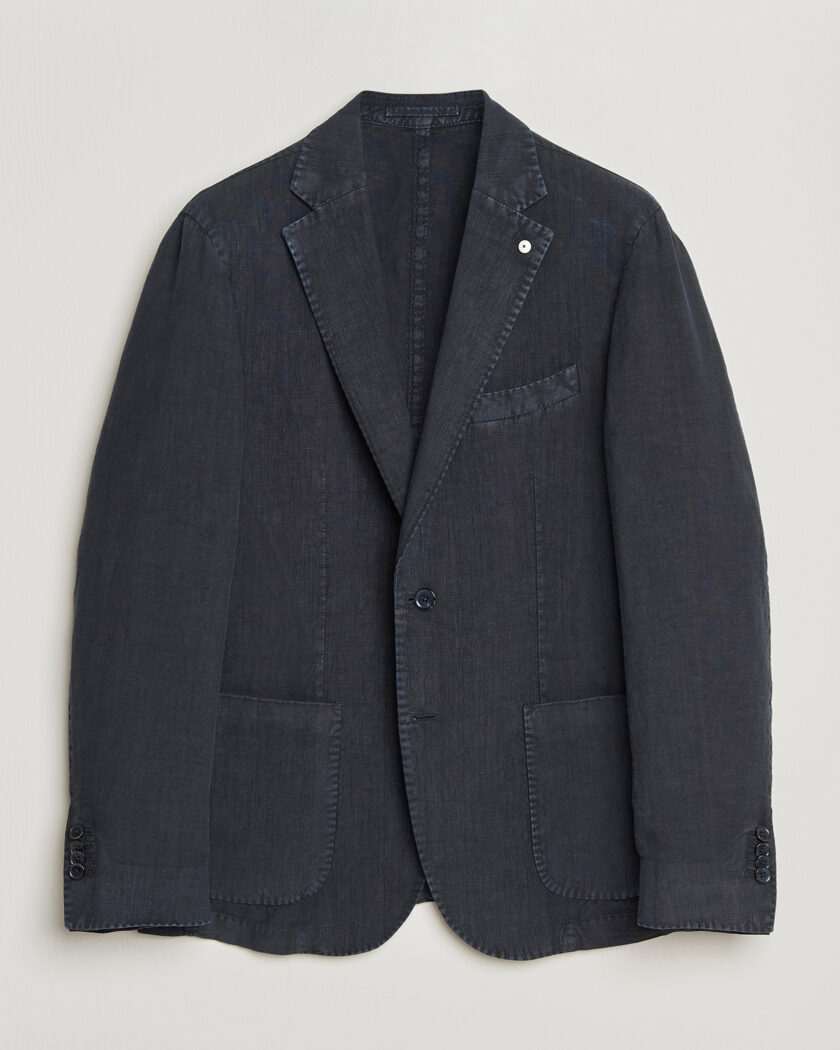 L.B.M. 1911 Jack Regular Fit Linen Blazer Navy – Blue