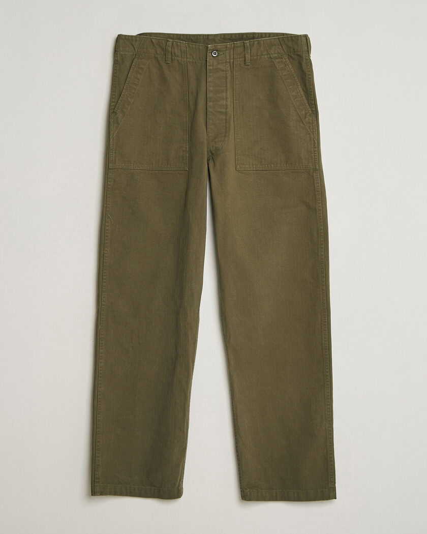 orSlow Wide Fit French Work Pants Army Green at CareOfCarl.com