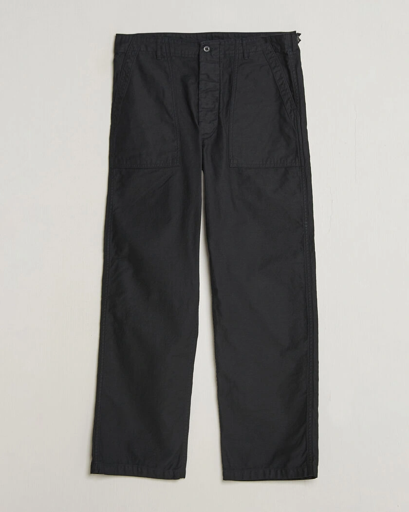 orSlow Regular Fit Original Sateen Fatigue Pants Black – Black