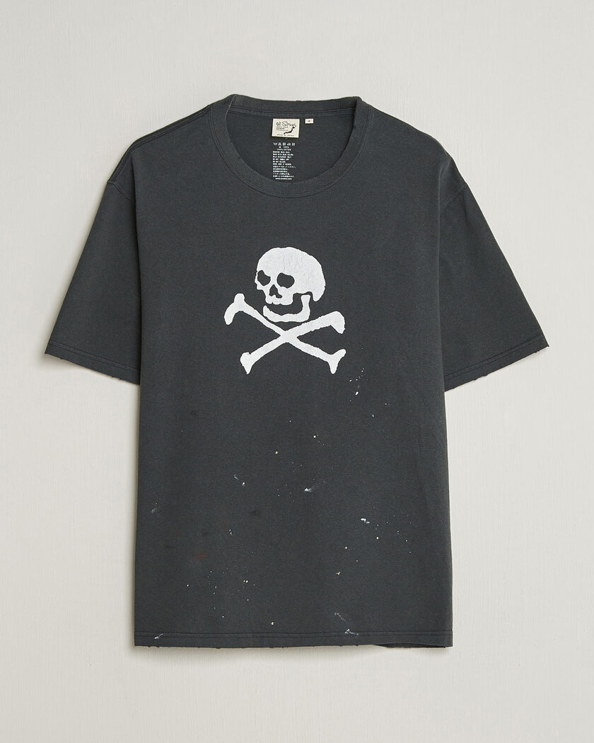 orSlow Vintage Skull Print T-Shirt Black – Black
