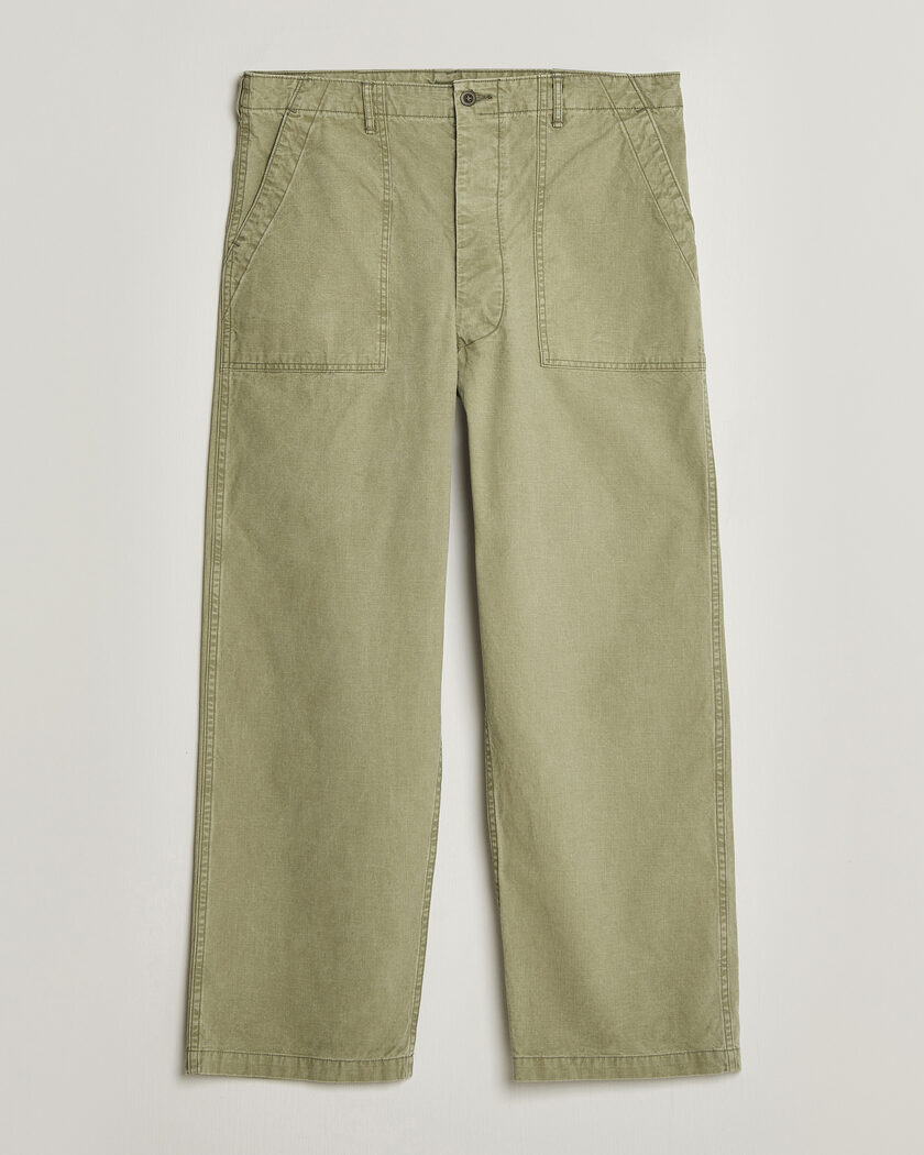 orSlow Summer Fatigue Pants Washed Army Green – Green