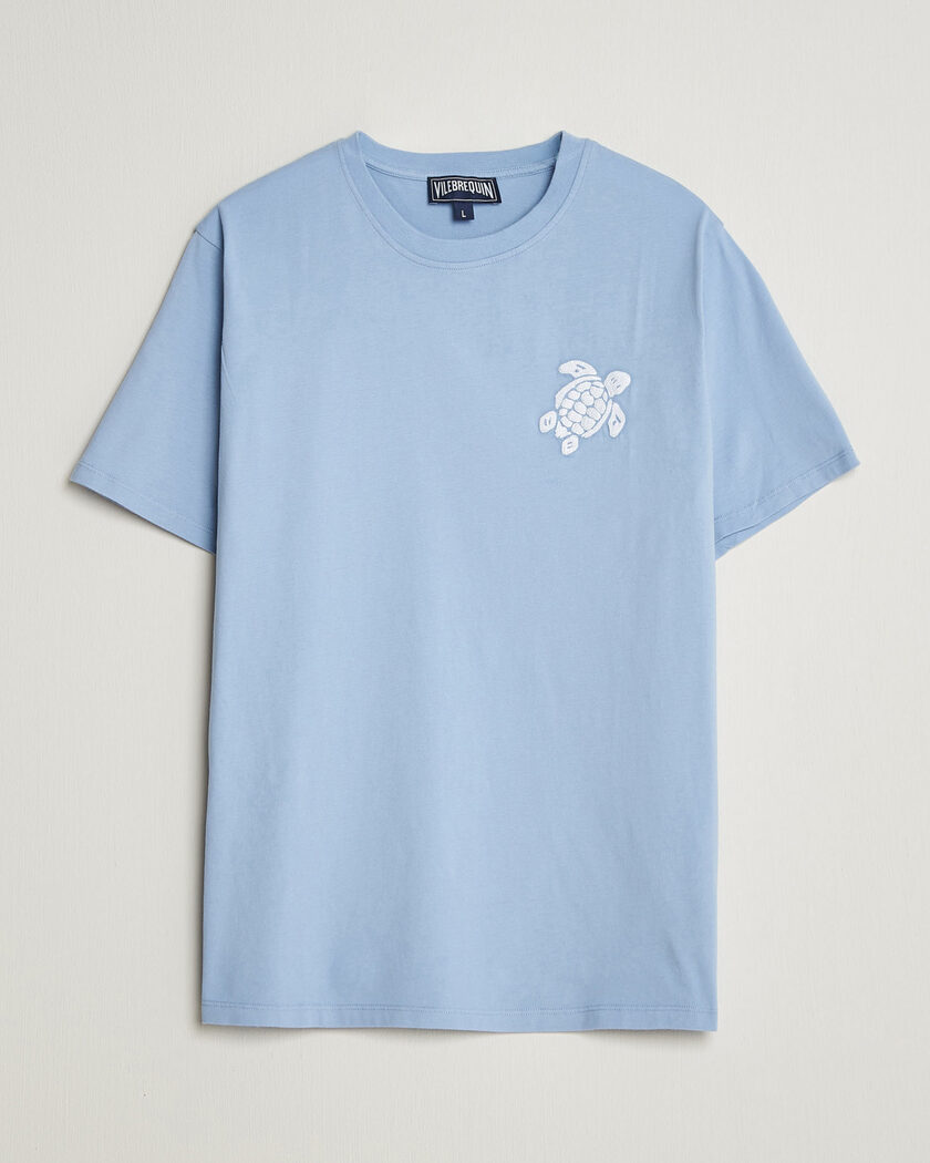 Vilebrequin Printed Crew Neck T-Shirt Cloudy Blue – Blue