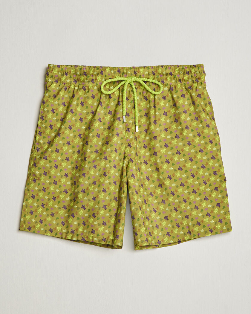 Fedeli Madeira Swim Trunk Green Flowers at CareOfCarl.com