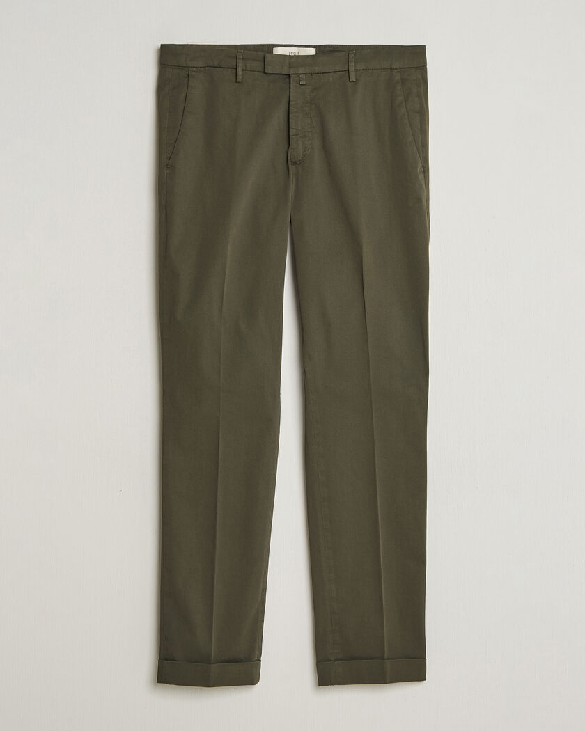 Briglia 1949 Slim Fit Cotton Chinos Dark Green – Green