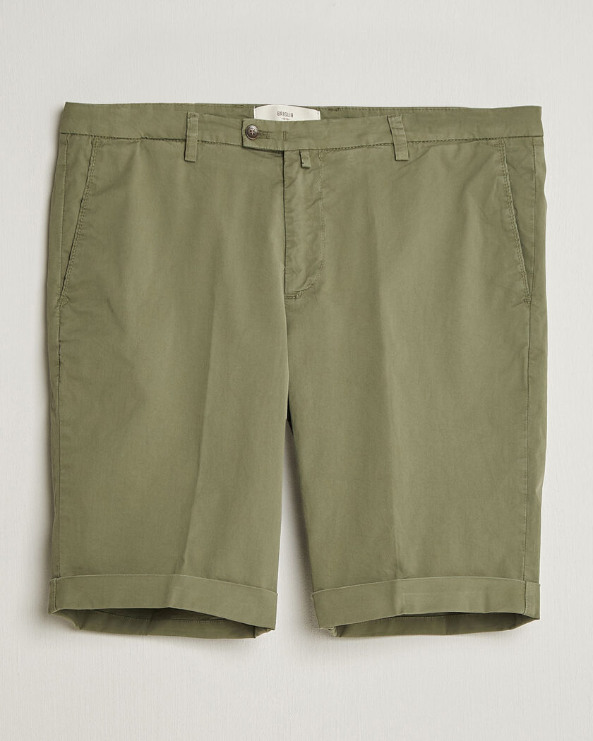 Briglia 1949 Cotton Stretch Shorts Olive – Green