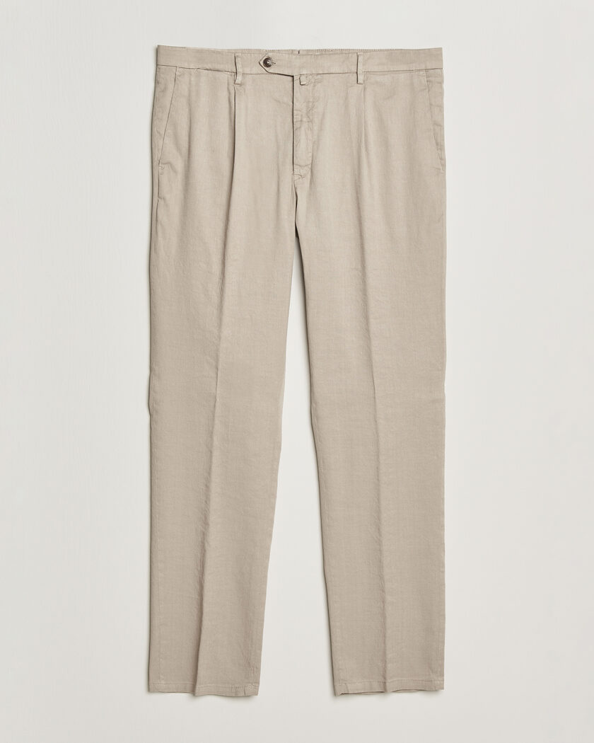 Polo Ralph Lauren Linen Pleated Trousers Coastal Beige at