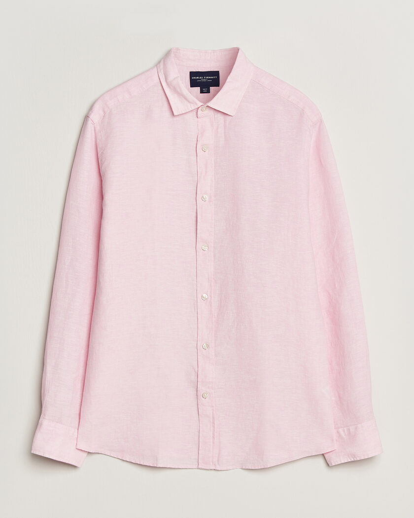 Charles Tyrwhitt Pure Linen Slim Fit Shirt Pink – Pink