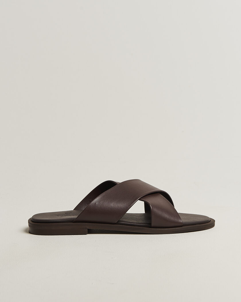 Thera's Classic Sandals Dark Brown Calf – Brown