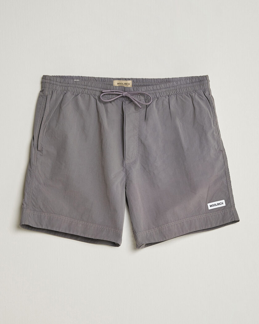 Woolrich Solid Garment Dyed Swimshorts Chark – Grey