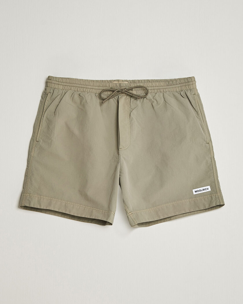 Woolrich Solid Garment Dyed Swimshorts Smokey Olive – Green