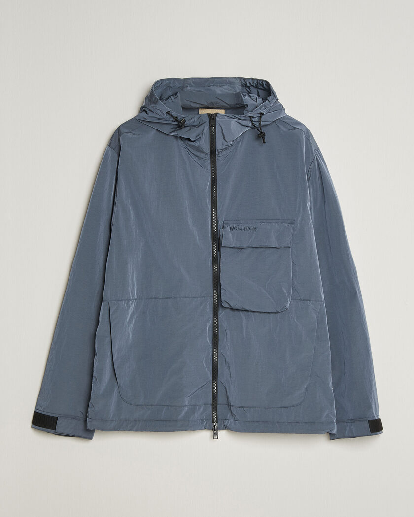 Woolrich Shiny Nylon Hooded Jacket Grisaille – Grey