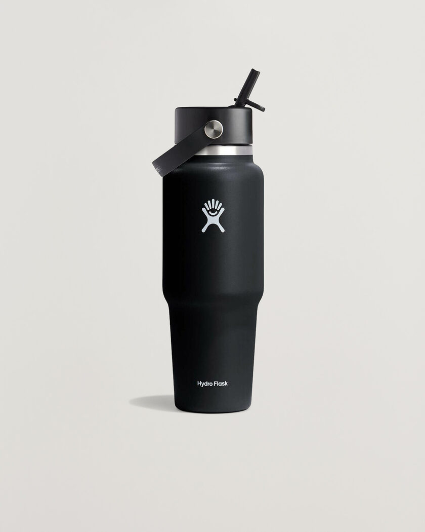 Hydro Flask Travel Bottle Flex Straw Cap 32oz Black – Black