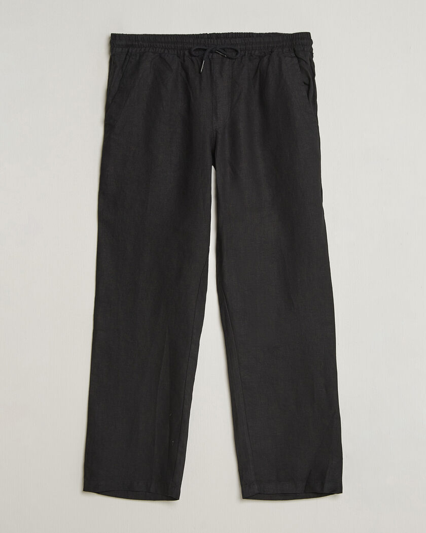 OAS Nino Linen Pants Black – Black