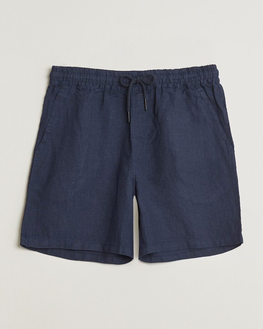 OAS Porto Linen Shorts Navy – Blue