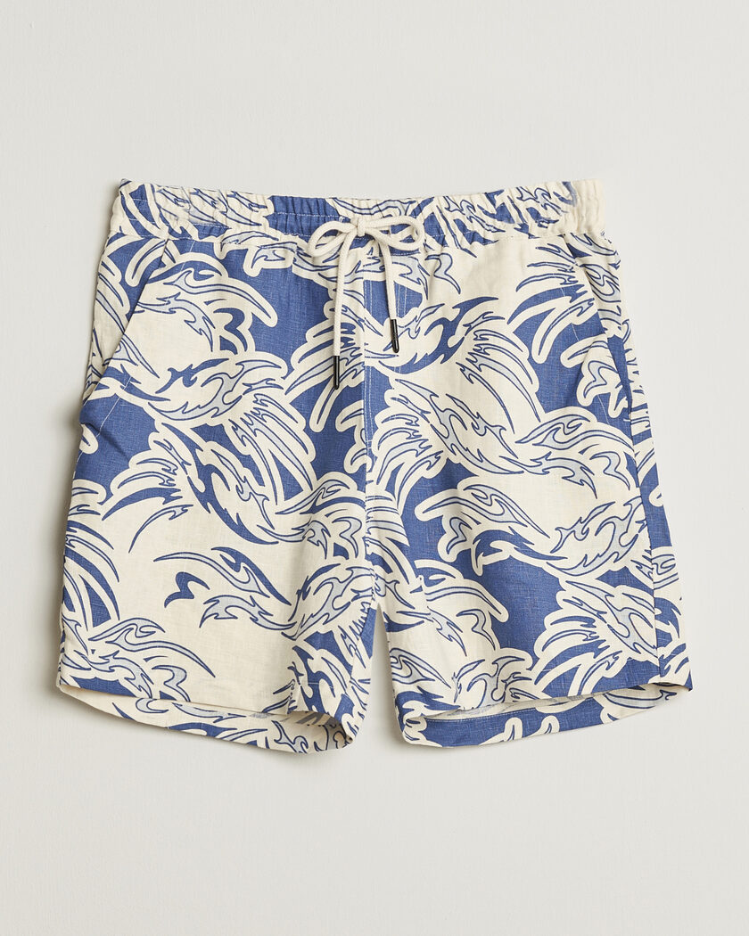 OAS Porto Linen Shorts Rogue Blue – Blue