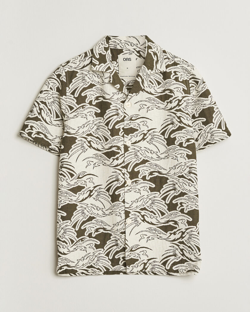 OAS Cuba Short Sleeve Shirt Rouge Ecru – Green