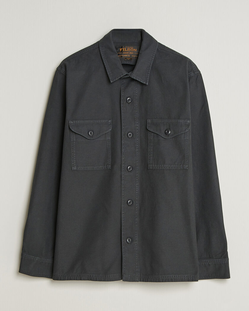 orSlow Cotton Sateen US Army Overshirt Black at CareOfCarl.com