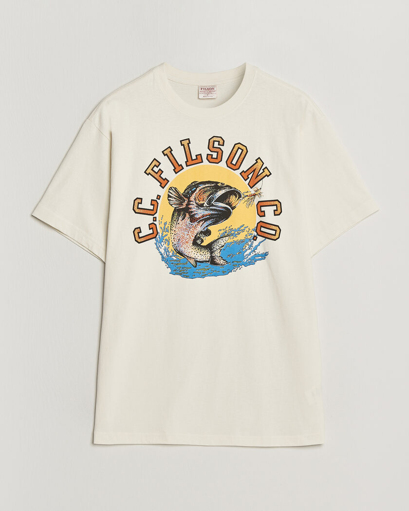 Filson Dry Fly Graphic T-Shirt Basswood – White