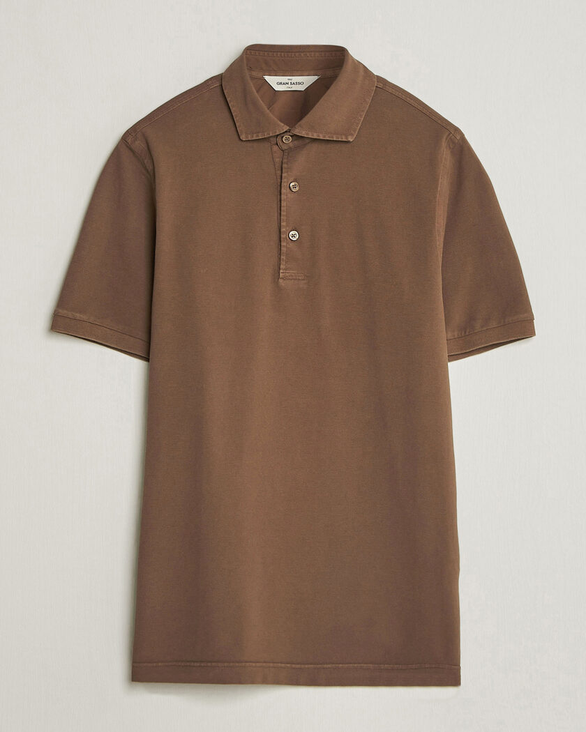 Gran Sasso Washed Polo Brown – Brown