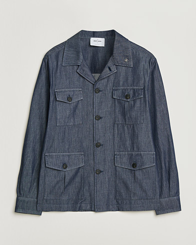 Gran Sasso Cotton Safari Jacket Navy – Blue