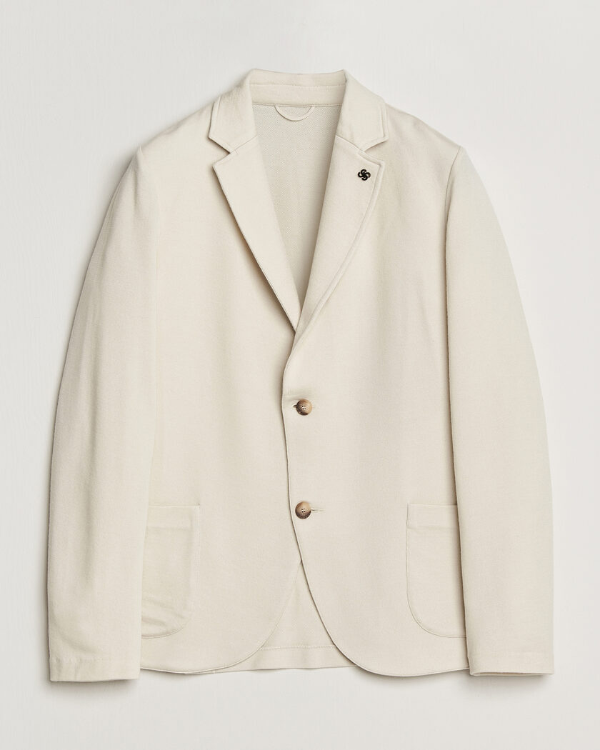 Gran Sasso Wool Knitted Blazer Cream – White