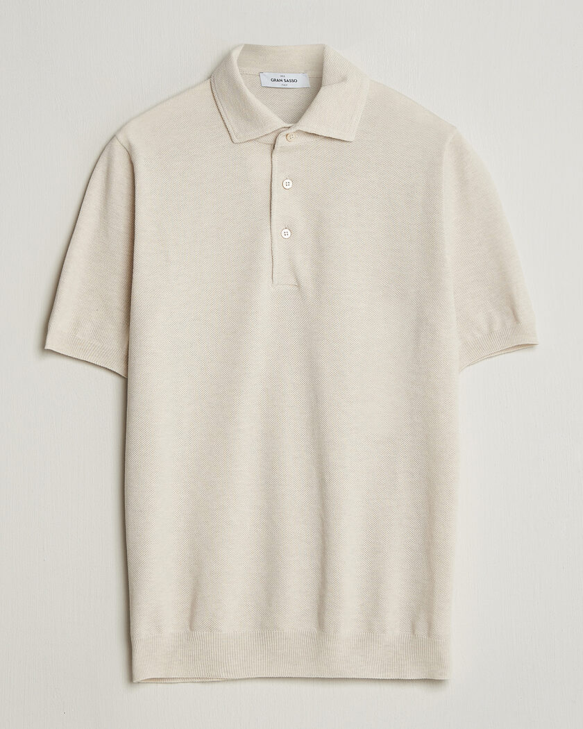 John Smedley Adrian Slim Fit Sea Island Polo Parchment at