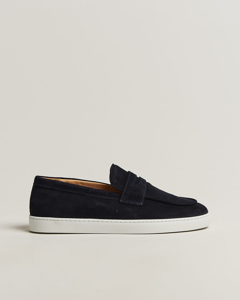 Fliteless Suede Penny Sneaker Navy – Blue