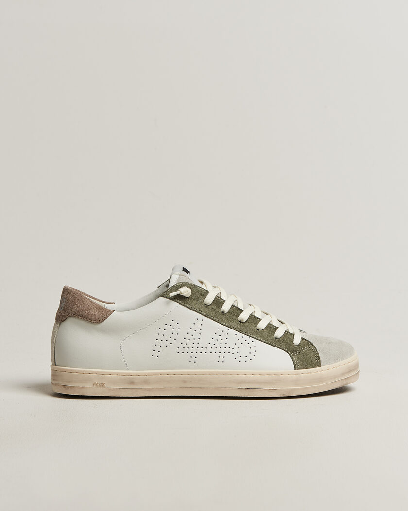 P448 John Leather/Suede Sneaker White/Olive/Grey – White