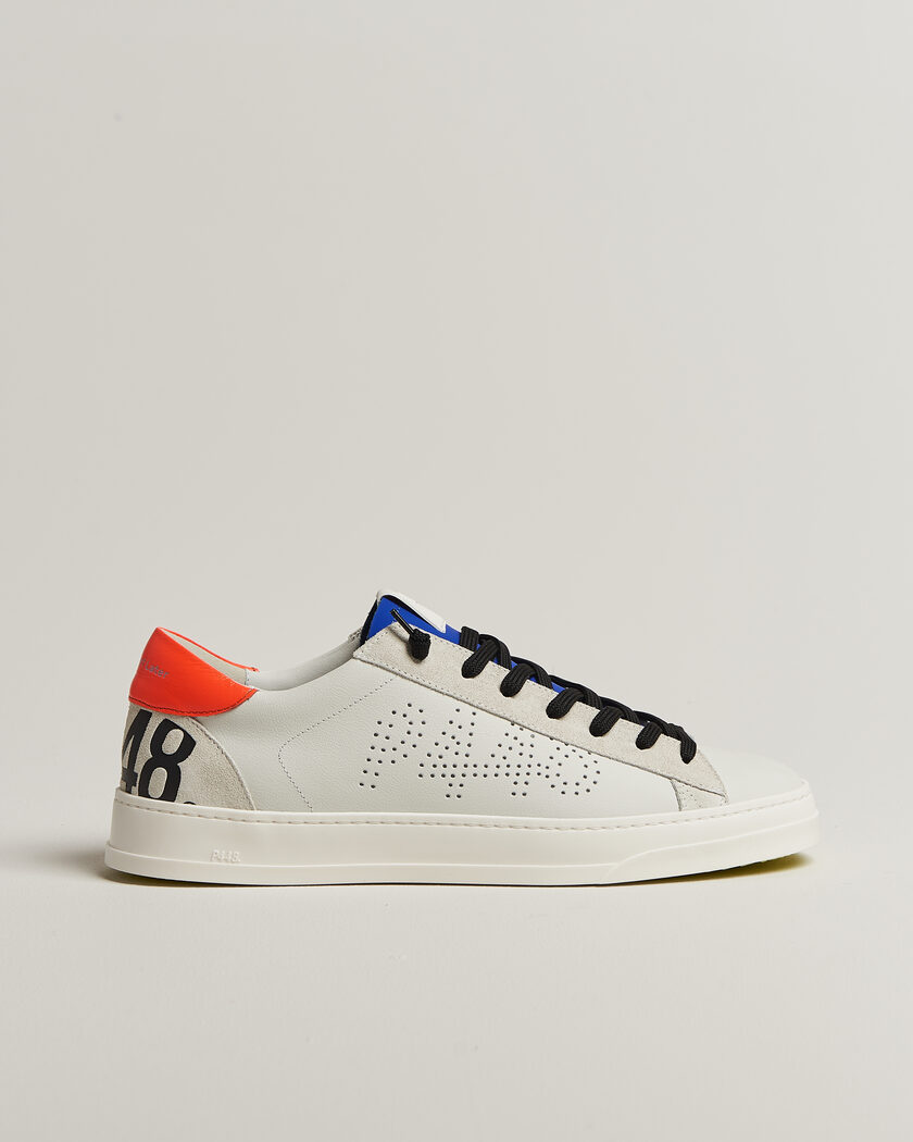 P448 Jack Leather Sneaker Grey/Orange – Grey