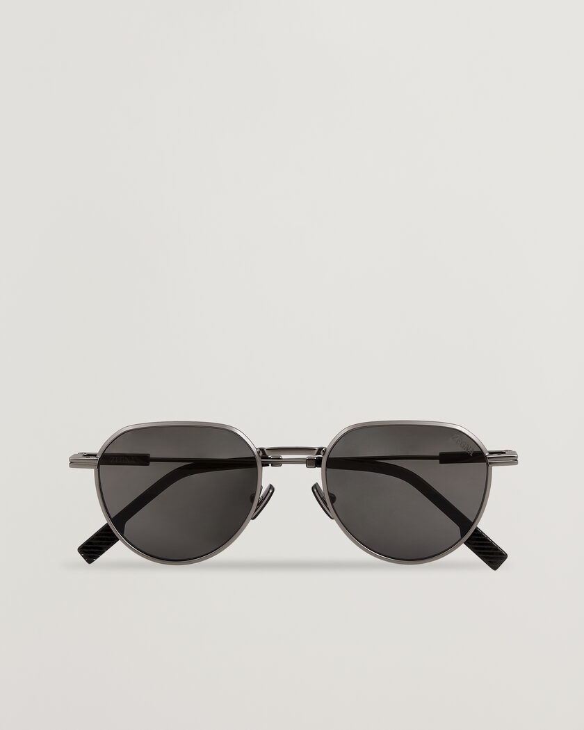 Zegna EZ0297 Sunglasses Gunmetal – Black