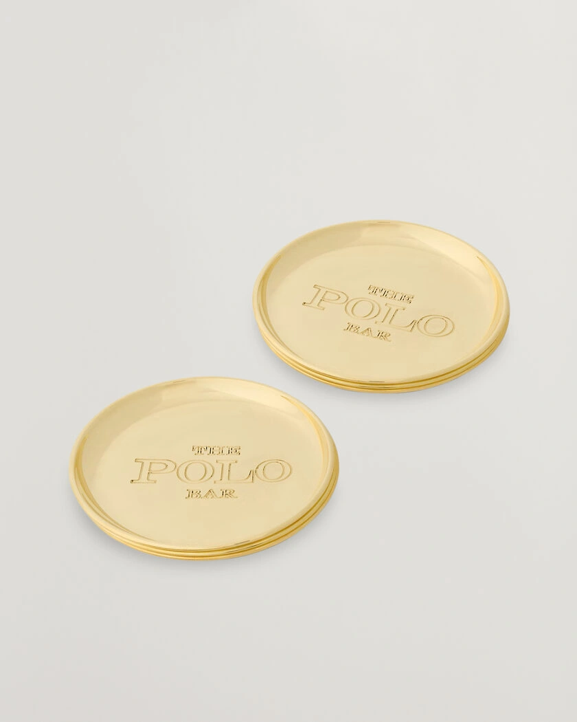 Ralph Lauren Home Polo Bar Coasters Brass – gold
