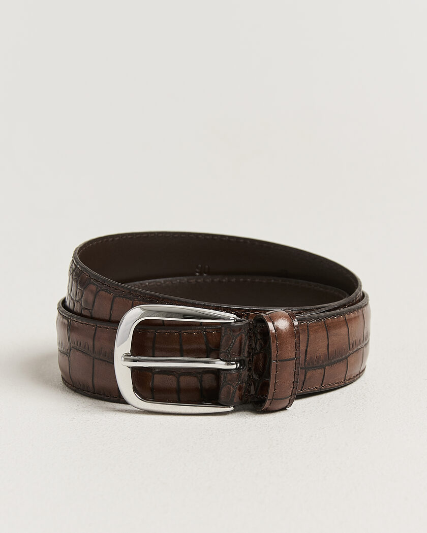 Anderson's Embossed Western Leather Belt Tan – Brown