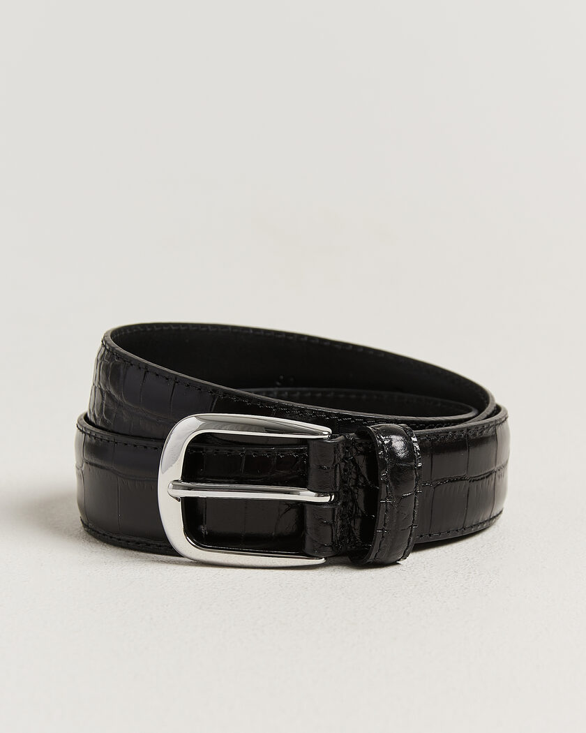 Anderson's Embossed Western Leather Belt Black – Black