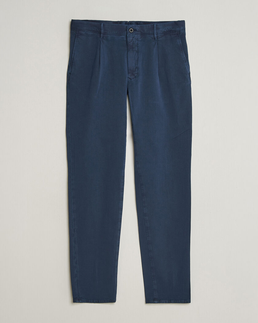 おってぃ INCOTEX linen cotton denim pants Incotex Regular Fit Cotton/Linen Drill Trousers Military at
