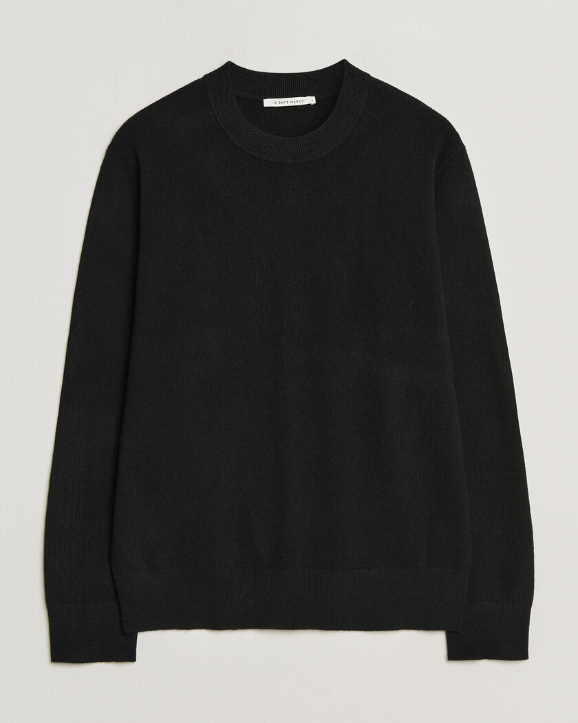 A Day's March Marlow Cashmere Blend Sweater Black – Black