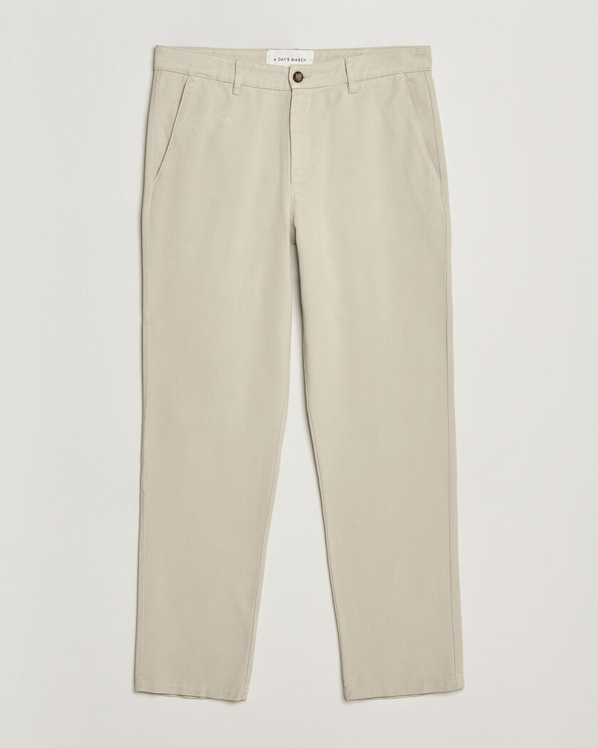 A Day's March Miller Cotton Lyocell Trousers Light Khaki – Beige