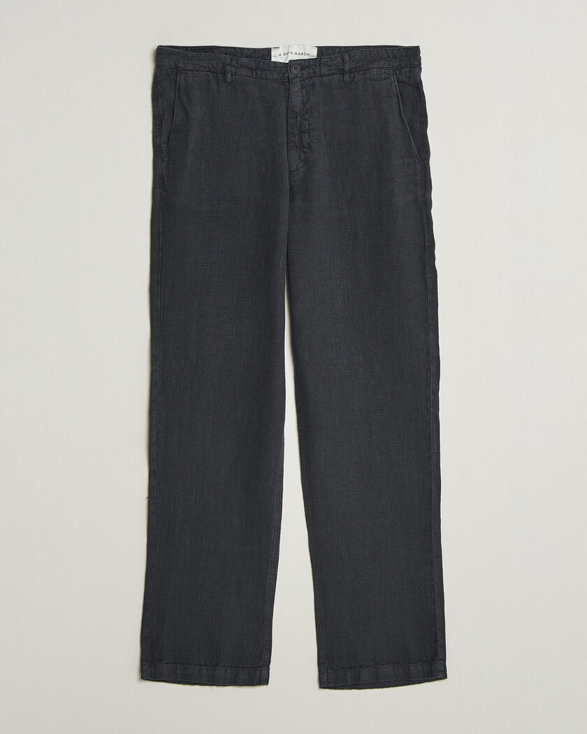 A Day's March Redwood Linen Trousers Black – Black