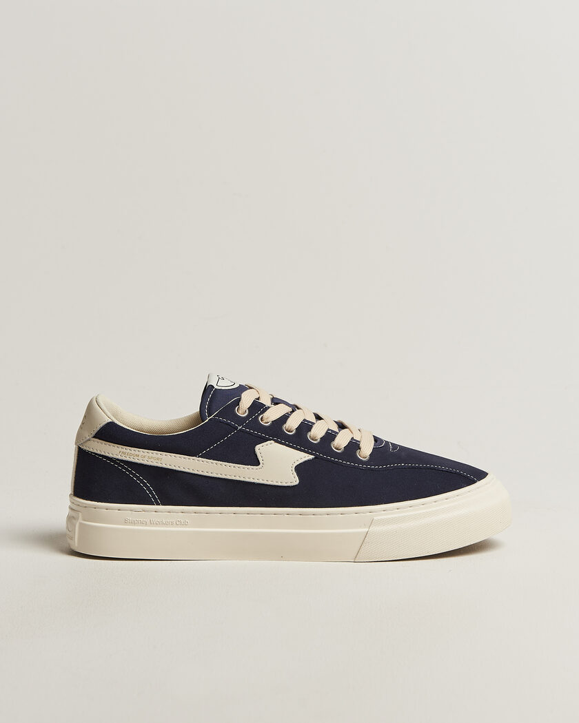 Stepney Workers Club Dellow S-Strike Cupsole Suede Sneaker Navy – Blue