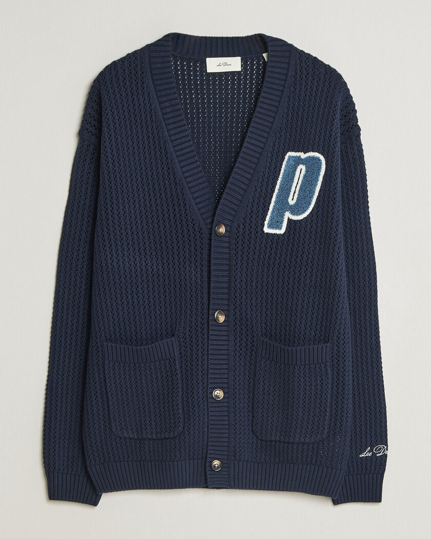 LES DEUX Prince Lace Knitted Cardigan Dark Navy – Blue