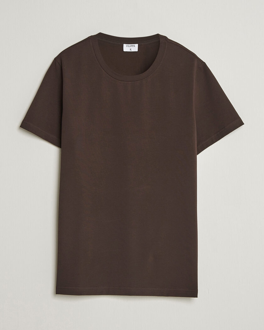 Filippa K Soft Lycra T-Shirt Dark Chocolate – Brown