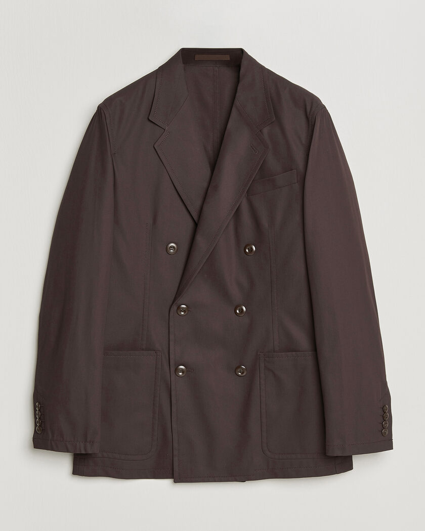 Filippa K Reese Cotton Double Breasted Blazer Dark Chocolate – Brown