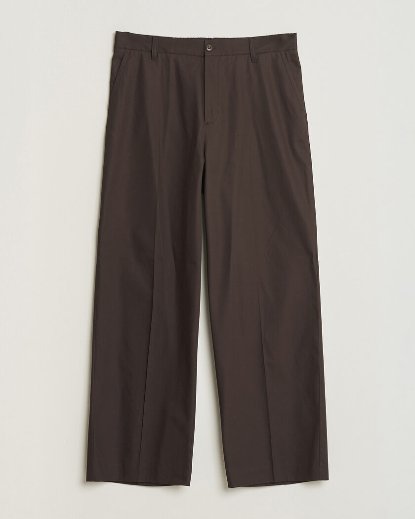 Filippa K Reeve Cotton Trousers Dark Chocolate – Brown