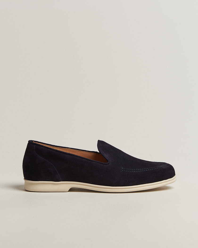 Myrqvist Brännö II Loafers Navy Suede – Blue